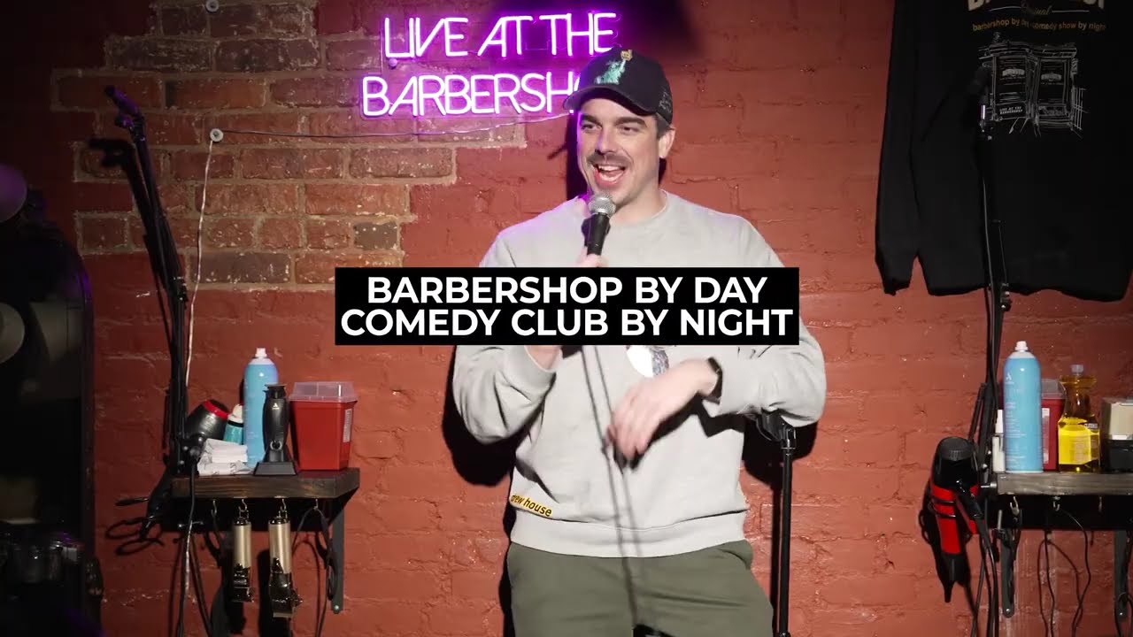 Clip from a live comedy show at the Barbershop