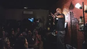 Ardie Fuqua performing at Live at the Barbershop