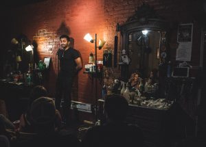 Nimesh Patel performing at Live at the Barbershop