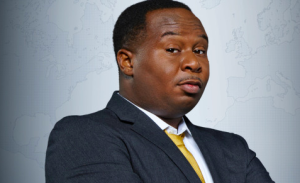 Roy Wood Jr. performing at Live at the Barbershop
